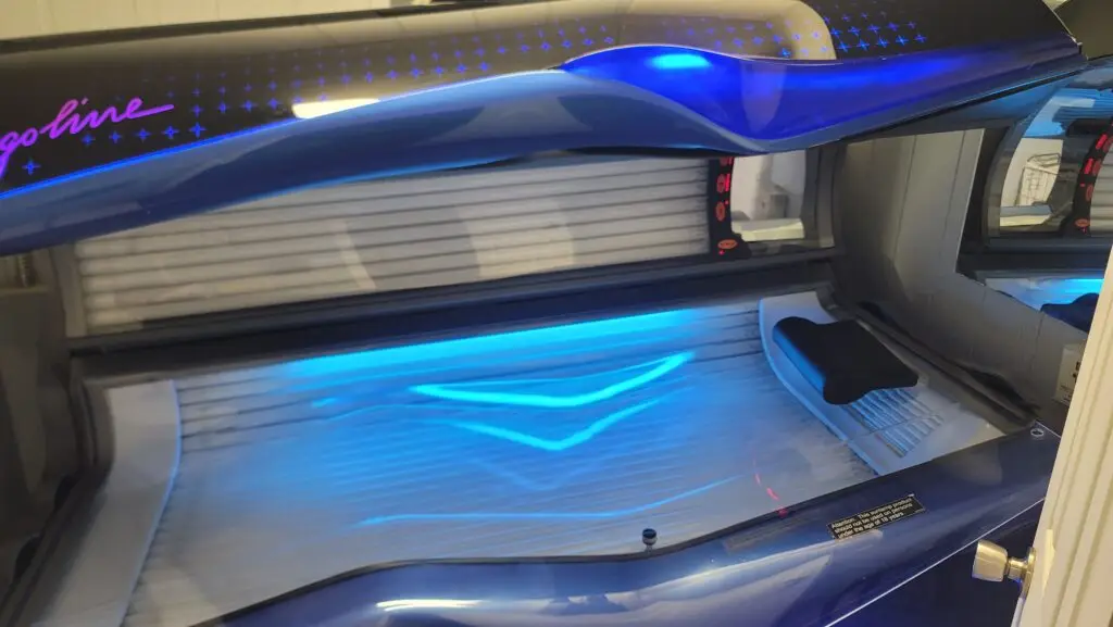 Clean tanning bed open and available at Lyndsay L. Salon & Tanning