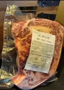 Frozen Ribeye steak from Cox Cattle Co. for sale at Lyndsay L. Salon